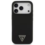 Θήκη Σιλικόνης Guess MagSafe Apple iPhone 17 Pro Max Triangle Logo Μαύρο