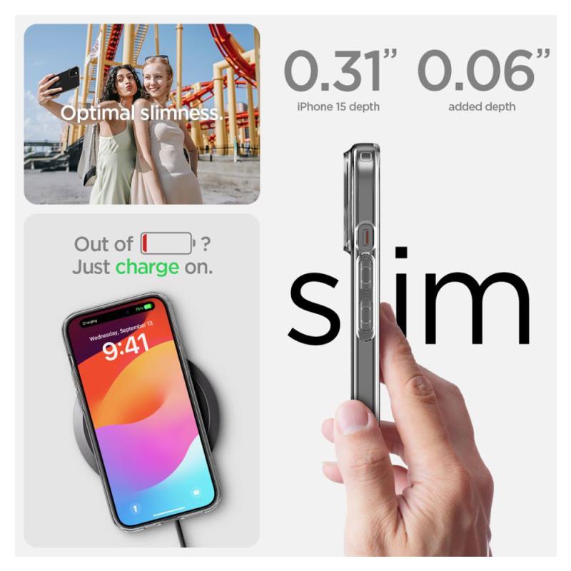 Θήκη TPU Spigen Liquid Crystal Apple iPhone 15 Διάφανο