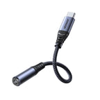 Αντάπτορας Joyroom Braided DAC SY-01 USB C Αρσενικό σε 3.5mm Θηλυκό Μαύρο