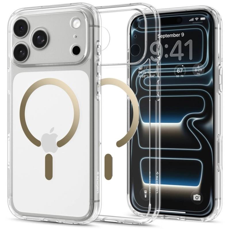 Θήκη TPU & PC Spigen Apple iPhone 18 Pro Max/ 17 Pro Max MagSafe Ultra Hybrid Διάφανο-Χρυσό