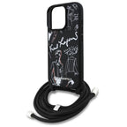 Θήκη Δερμάτινη Karl Lagerfeld Magsafe Apple iPhone 16 Pro Max Saffiano Crossbody Μαύρο