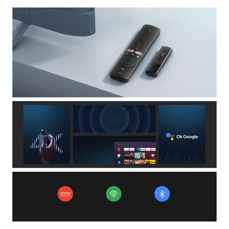 Xiaomi Mi TV Stick 4K Android 8GB MDZ27EU (2024) Μαύρο