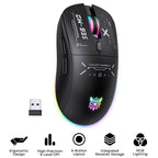 Ασύρματο Ποντίκι Onikuma CW935 Gaming RGB Μαύρο