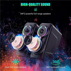 Ενσύρματα Ηχεία Onikuma L6 με Bluetooth 5.0 AUX 3.5 USB Sound Card 2x5W Μαύρο