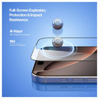 Tempered Glass 2.5D Dux Ducis Apple iPhone 16 Pro με Dust-free Auto Alignment Kit Roga Μαύρο (1 τεμ.)