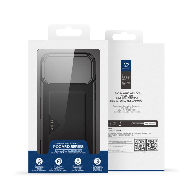Θήκη TPU PU & PC Dux Ducis Pocard Apple iPhone 17 Pro Max Μαύρο