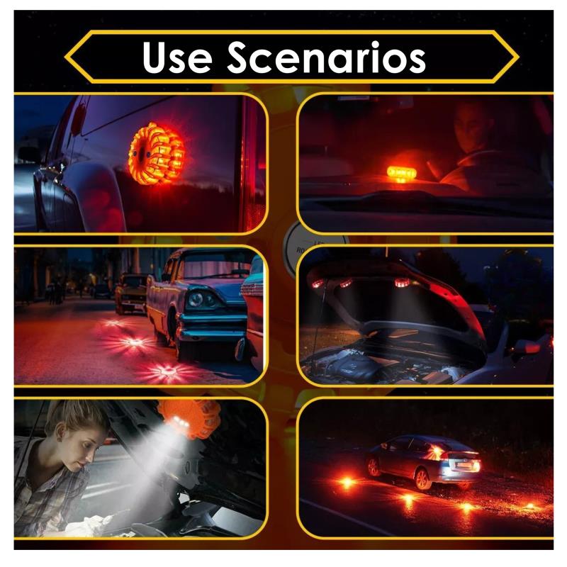Φακός Έκτακτης Ανάγκης Μαγνητικός 15 LEDs GSC 3W 3xAAA 150lm με Γάντζο Πορτοκαλί