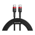 Καλώδιο Σύνδεσης USB 2.0 Baseus Cafule USB C σε USB C Flash PD 60W 1m Μαύρο-Κόκκινο
