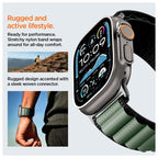Λουράκι Spigen WBF1 Apple Watch (44/ 45/ 46/ 49mm) Μαύρο-Πράσινο