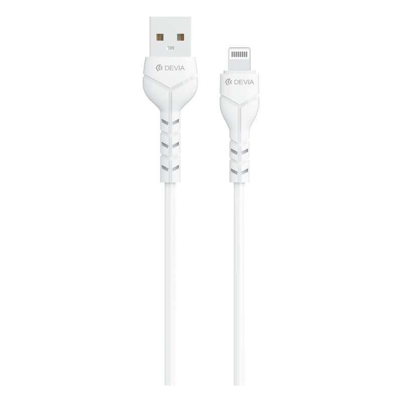 Καλώδιο Σύνδεσης USB 2.0 Devia EC406 USB A σε Lightning 12W 1m Kintone Eco-Friendly Λευκό