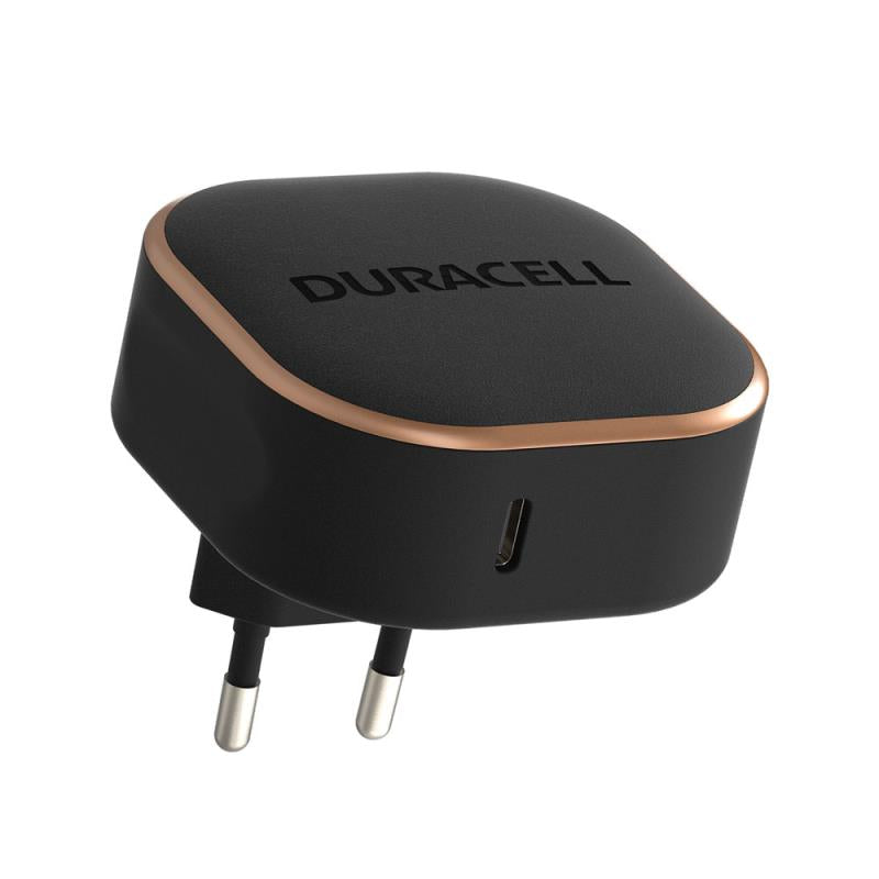 Φορτιστής Ταξιδίου Duracell με Έξοδο USB C PD 20W Μαύρο