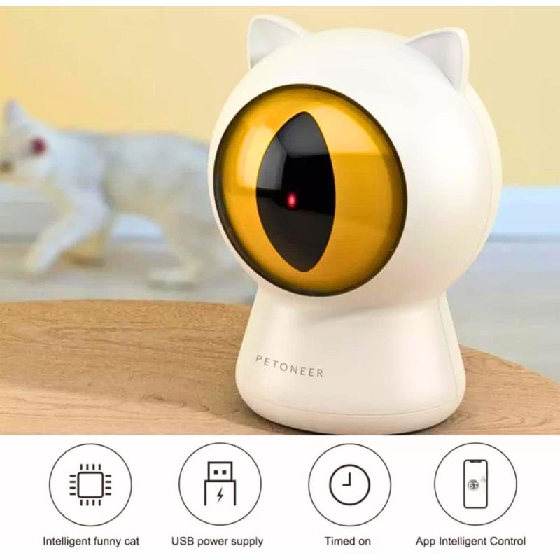 Παιχνίδι Γάτας/ Σκύλου Petoneer με Smart Dot Laser Λευκό