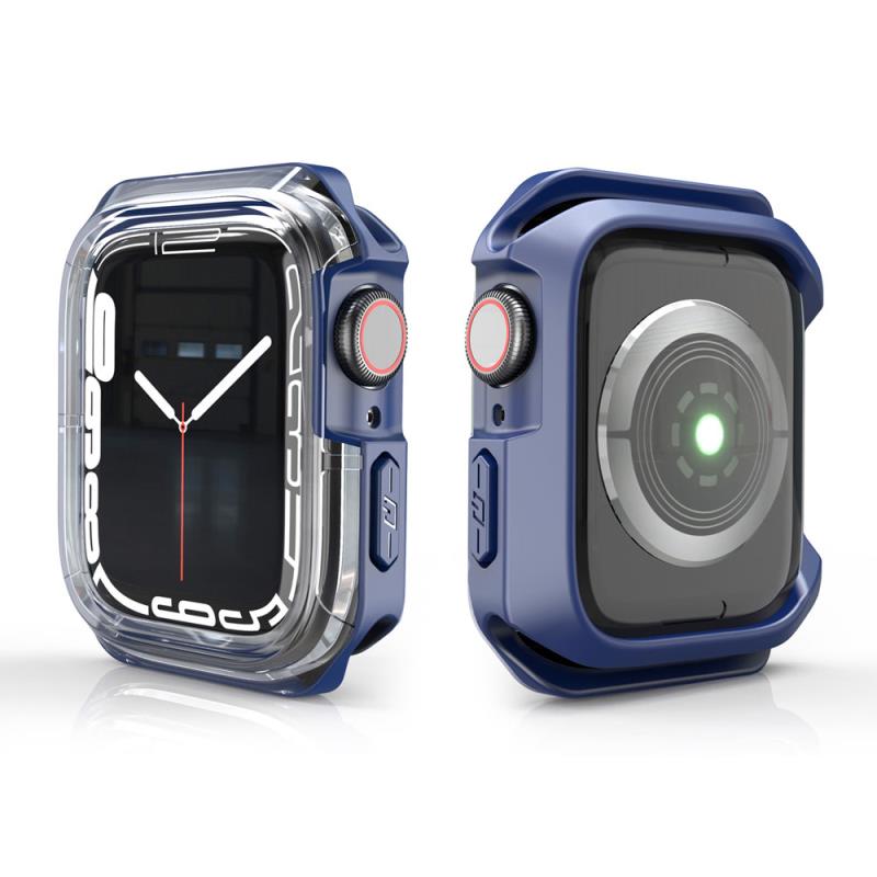 Θήκη TPU & PC Devia Sport Apple Watch 7/ 8/ 9 45mm Shock Proof Μπλε
