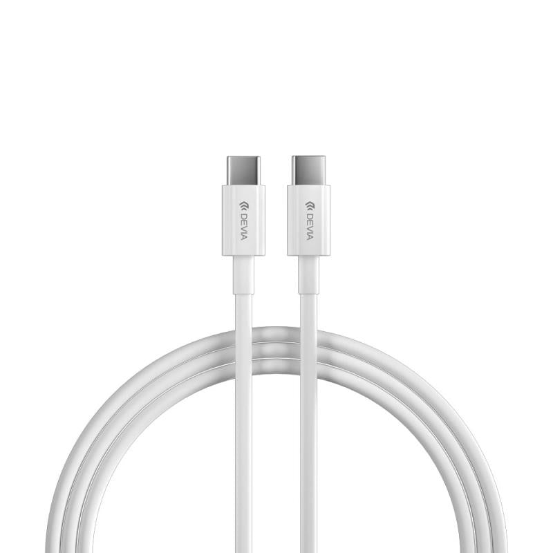 Καλώδιο Σύνδεσης USB 2.0 Devia EC042 USB C σε USB C PD 60W 2m Smart Λευκό