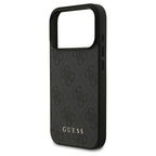 Θήκη PU Guess Apple iPhone 17 Pro Hardcase Classic Logo 4G Μαύρο