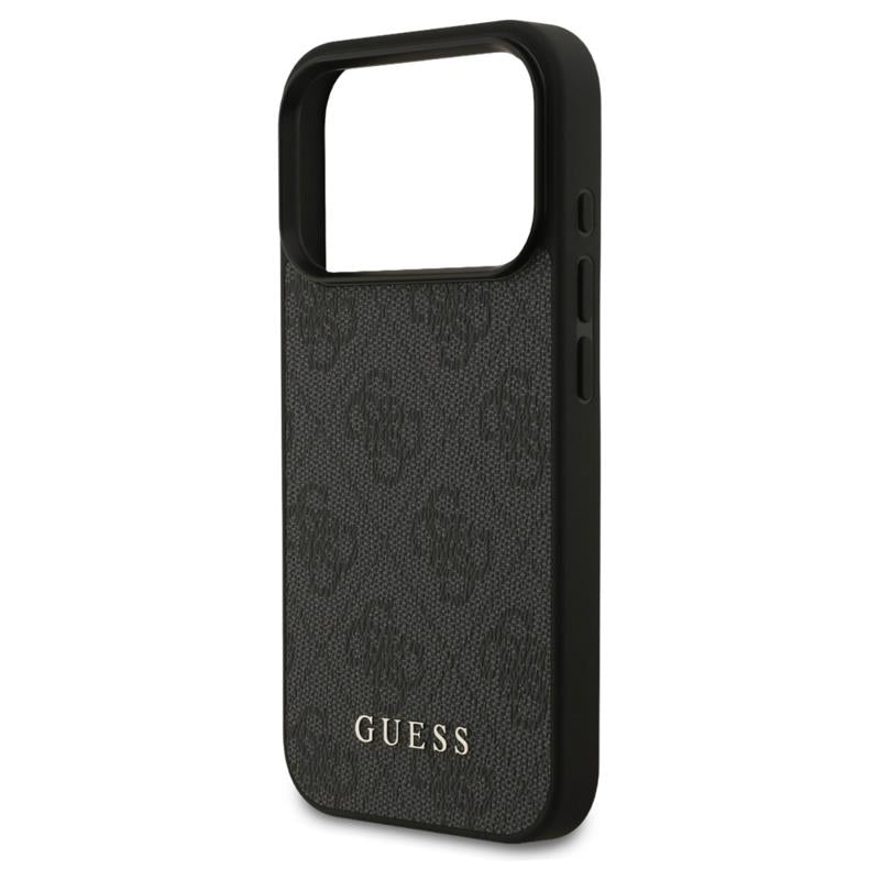 Θήκη PU Guess Apple iPhone 17 Pro Hardcase Classic Logo 4G Μαύρο