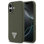 Θήκη Σιλικόνης Guess MagSafe Apple iPhone 17 Triangle Logo Χακί