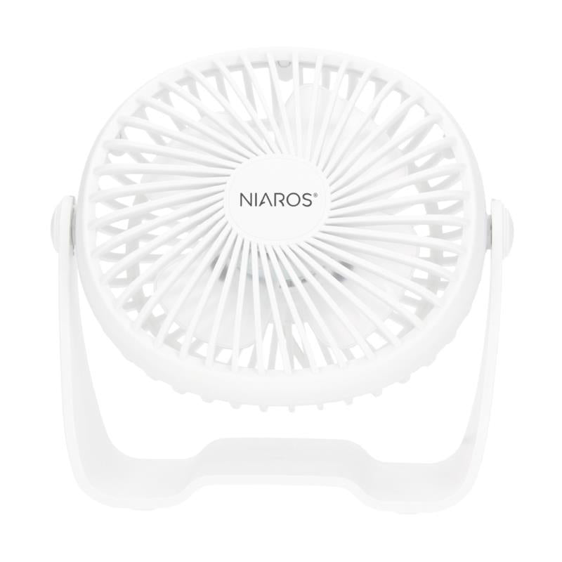 Επιτραπέζιος Ανεμιστήρας Niaros Alua USB 3W Mini Λευκό