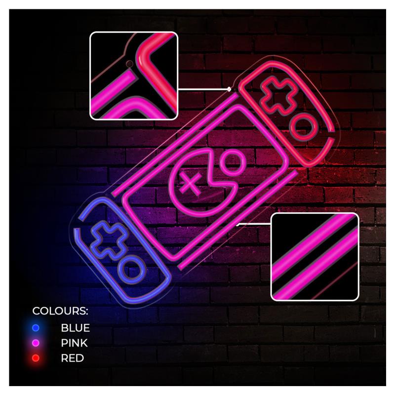Neon Plexi Forever Light FPNE27 GAME CONSOLE (USB, On/Off & Dimmer) Πολύχρωμο