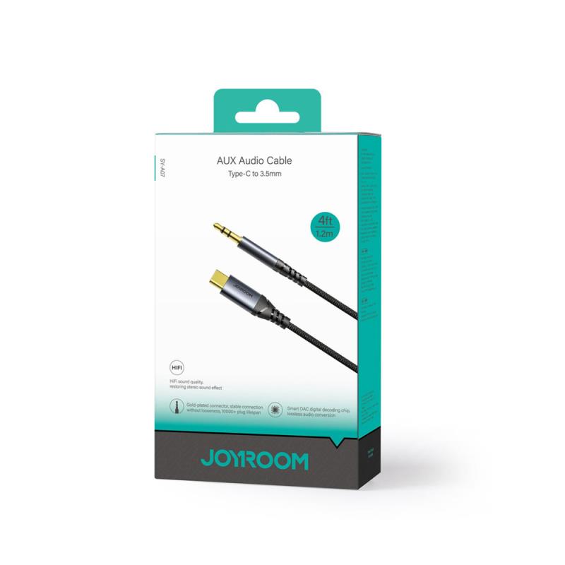 Καλώδιο Ήχου Joyroom SY-A07 USB C σε 3.5mm 1.2m Μαύρο