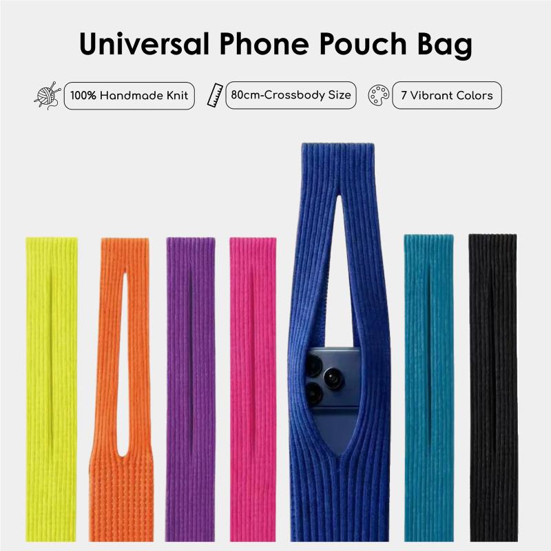 Universal Τσαντάκι Crossbody 80cm για Smartphones έως 6,9" Ροζ