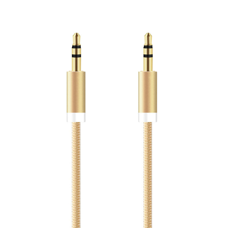 Καλώδιο Ήχου Braided inos 3.5mm/3.5mm 1m Χρυσό