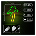 Neon LED Neolia NNE04 PALM (USB & On/Off) Πράσινο - Πορτοκαλί