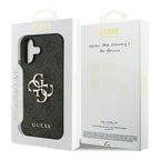 Θήκη PU Guess Apple iPhone 17 Hardcase Big Logo 4G Μαύρο