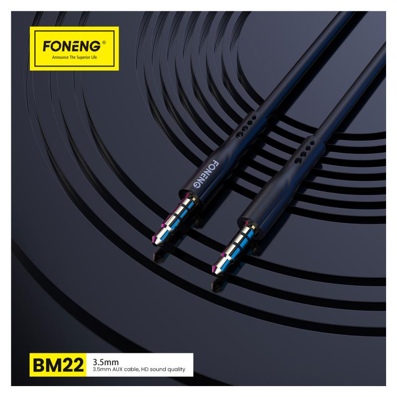 Καλώδιο Ήχου Foneng BM22 3.5mm/3.5mm 1m Μαύρο