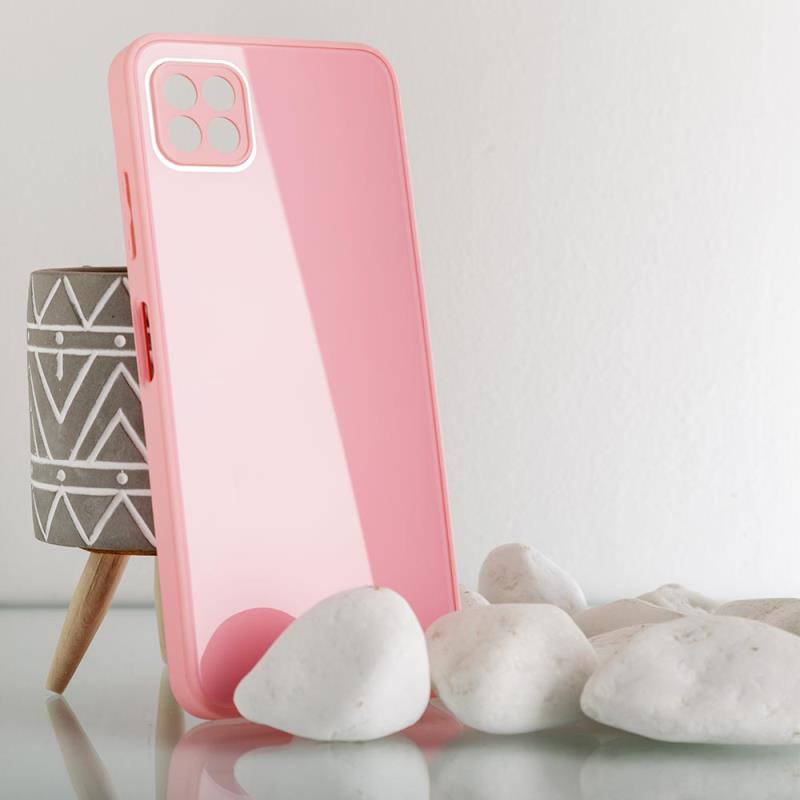 Θήκη TPU & Glass inos Samsung A226 Galaxy A22 5G CamGuard Ροζ