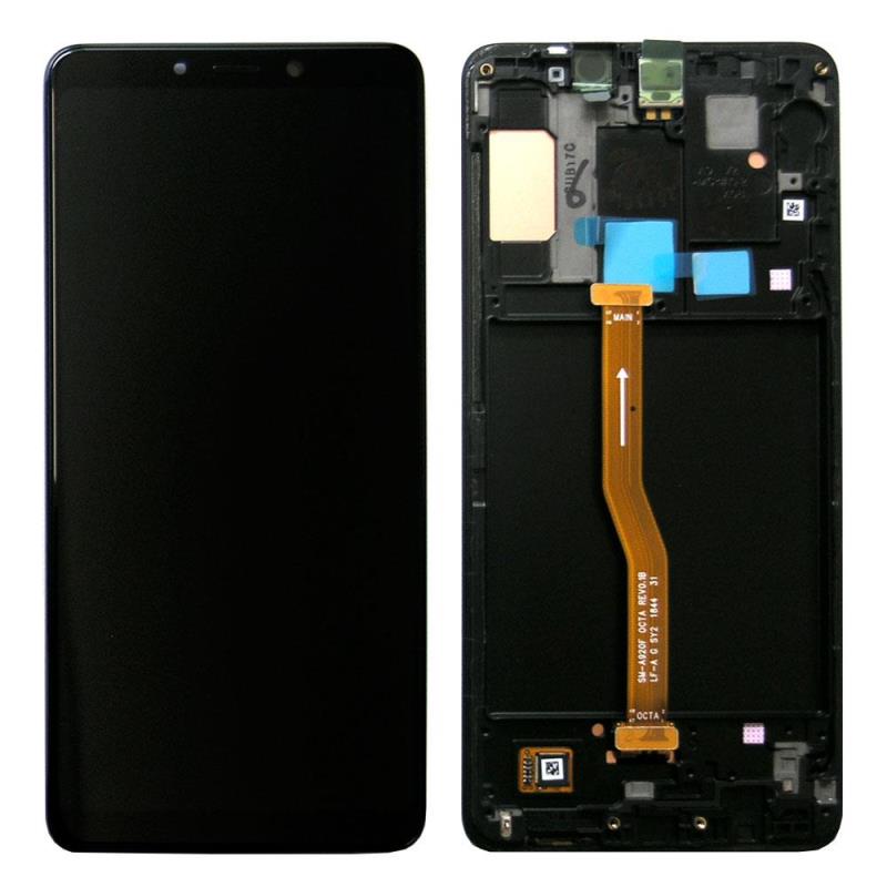 Screen with Touch Screen & Front Frame Samsung A920F Galaxy A9 (2018) Black (Original)