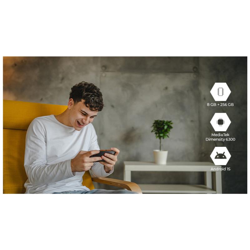 Κινητό Τηλέφωνο Hammer Energy X2 5G (Dual SIM) 256GB 8GB RAM Μαύρο-Πορτοκαλί