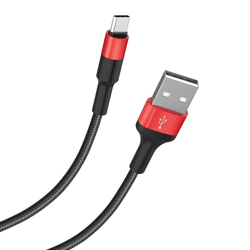 HOCO X26 ΚΑΛΩΔΙΟ TYPE-C ΦΟΡΤΙΣΗΣ &amp; DATA 1m, BLACK - RED