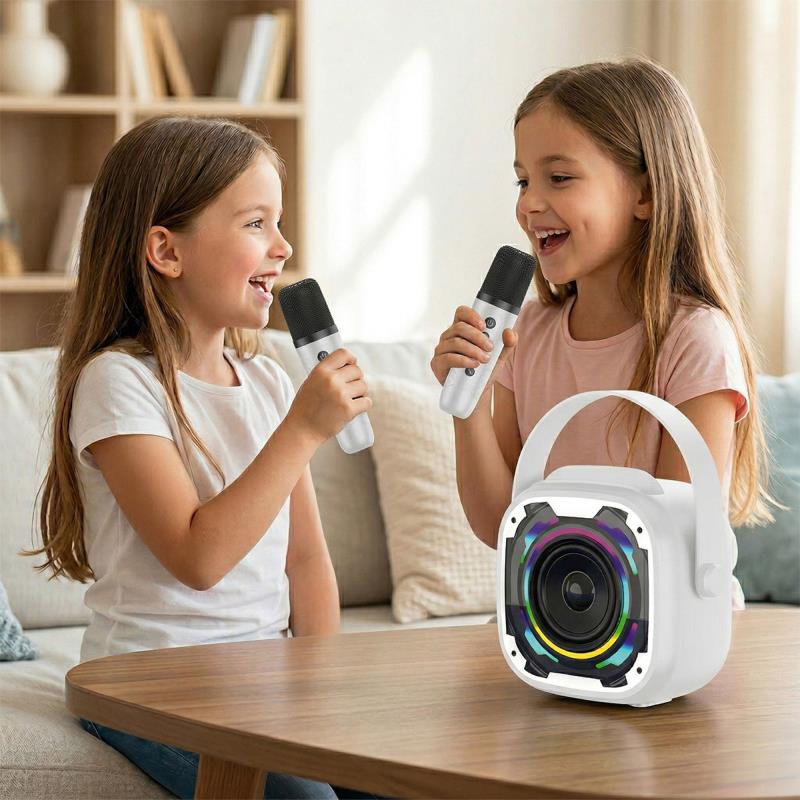 Φορητό Ηχείο Bluetooth Blavec WS-08 Karaoke Idol με 2 Μικρόφωνα 8W Λευκό