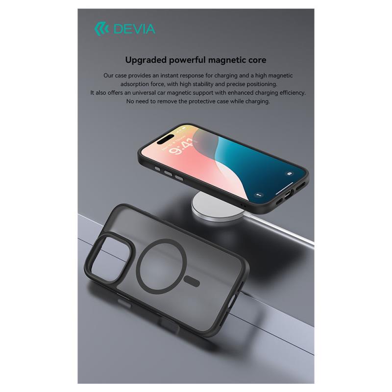 Θήκη TPU & PC Devia Apple iPhone 16 Pro Magnetic Shock Proof Pino Μαύρο