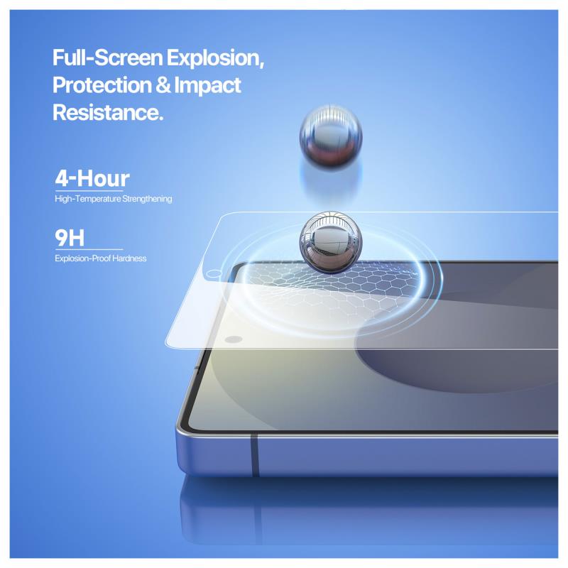 Tempered Glass 2.5D Dux Ducis Samsung S938 Galaxy S25 Ultra 5G με Dust-free Auto Alignment Kit Roga Μαύρο (1 τεμ.)