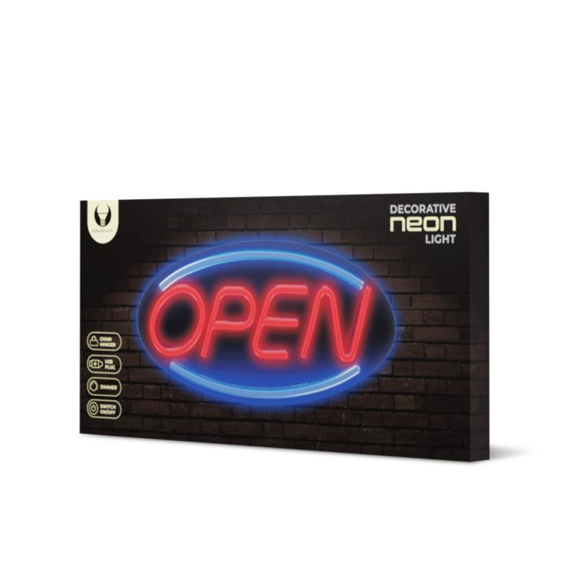Neon Plexi Forever Light FPNE04X OPEN (USB, On/Off & Dimmer) Μπλέ - Κόκκινο