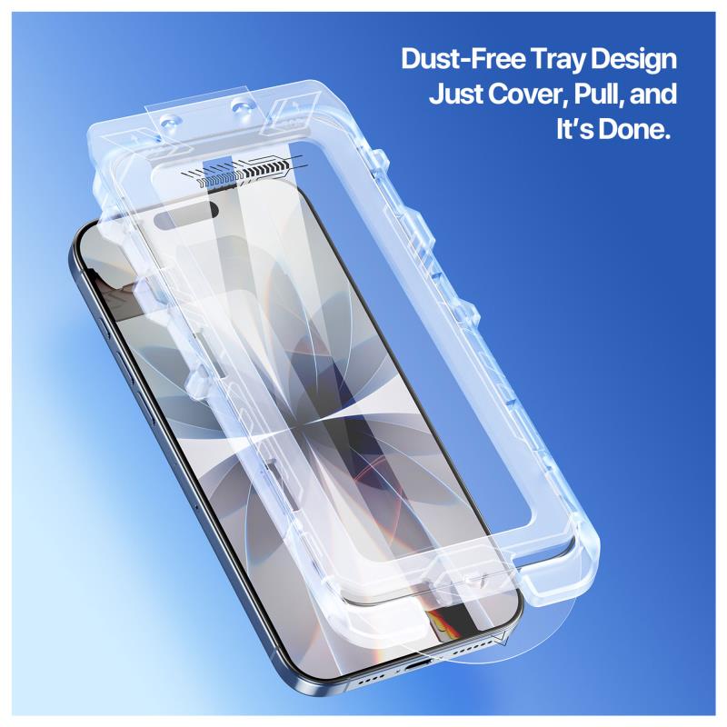 Tempered Glass 2.5D Dux Ducis Apple iPhone 17 με Dust-free Auto Alignment Kit Roga Μαύρο (1 τεμ.)