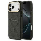 Θήκη PU Guess MagSafe Apple iPhone 17 Pro Max Hardcase Classic 4G Μαύρο
