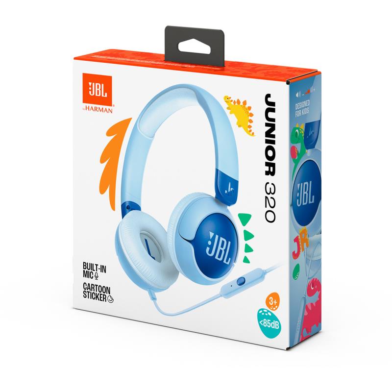 Ενσύρματα Ακουστικά Κεφαλής JBL JR320 για Παιδιά Μπλε