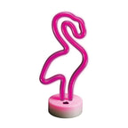 Neon LED Forever Light FSNE01 FLAMINGO (USB/Μπαταρίας & On/Off) με Stand Ροζ