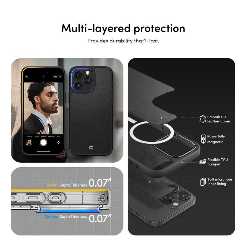 Θήκη Soft TPU & PC Spigen Cyrill Kajuk Mag Magsafe Apple iPhone 15 Pro Μαύρο
