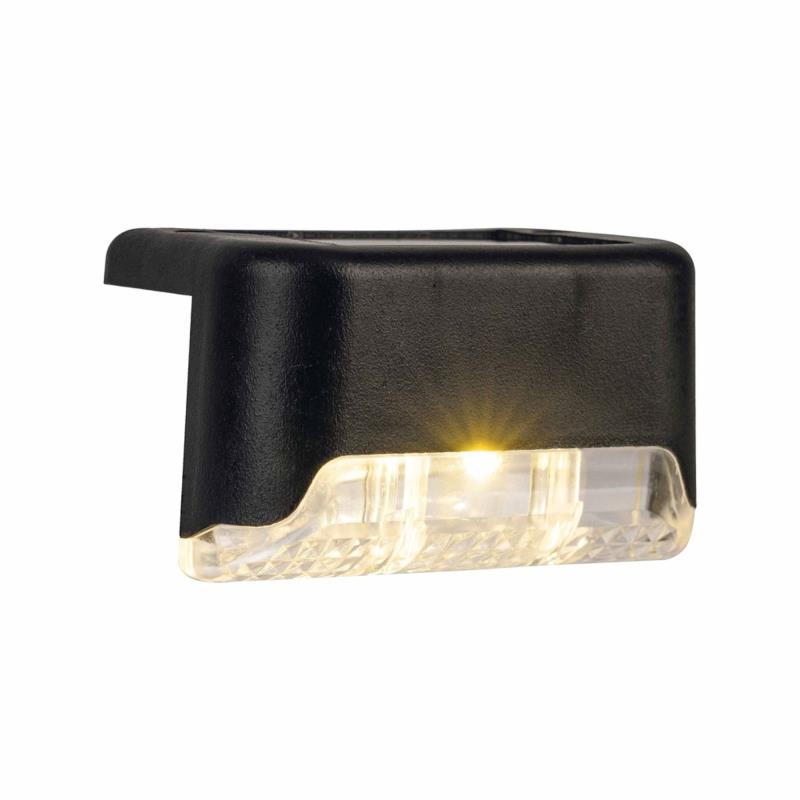 Ηλιακό Φωτιστικό Εξ. Χώρου LED Homepluss Berevo 0.06W 100 mAh 1lm με Αισθητήρα Φωτός για Σκαλιά/ Κάγκελα Μάυρο (4 τεμ.)