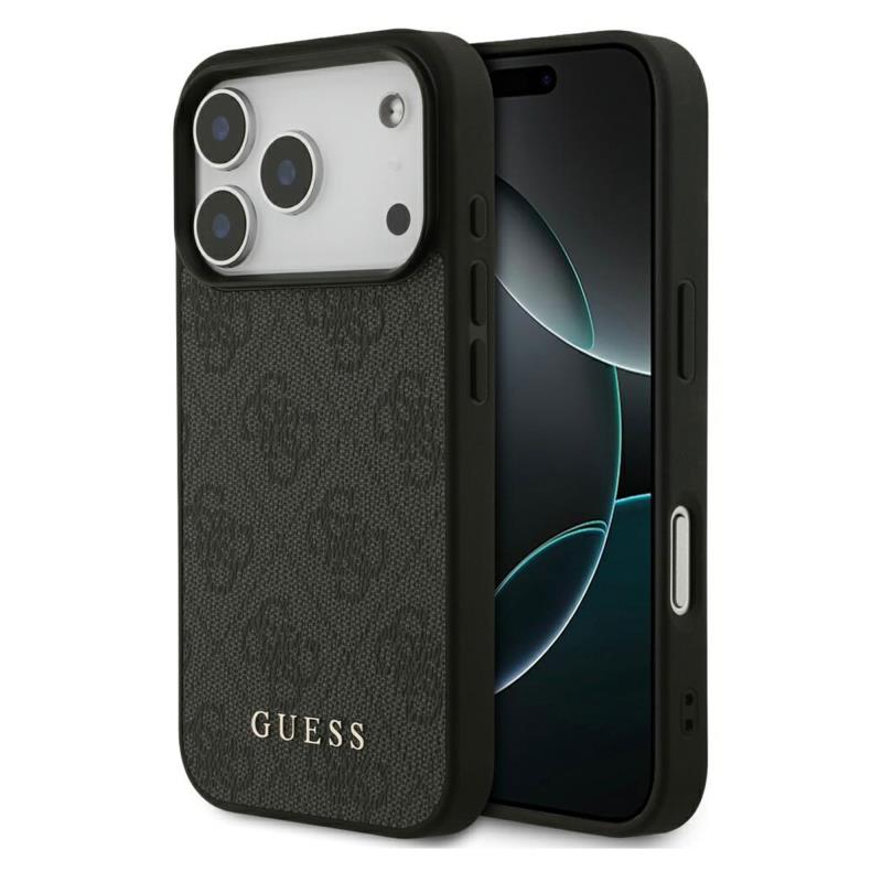 Θήκη PU Guess Apple iPhone 18 Pro/ 17 Pro Hardcase Classic Logo 4G Μαύρο