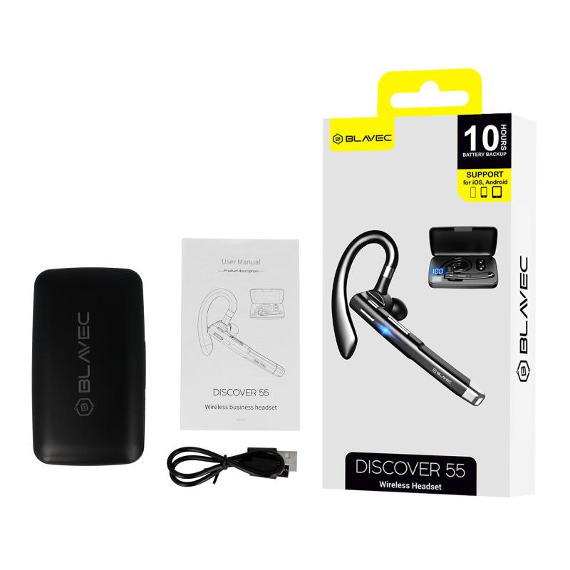 Στερεοφωνικό Ακουστικό Blavec Discover 55 & Power Bank Μαύρο