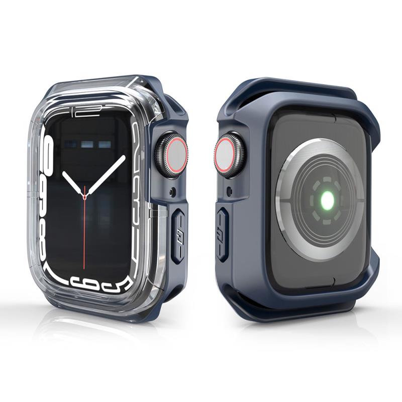 Θήκη TPU & PC Devia Sport Apple Watch 7/ 8/ 9 45mm Shock Proof Σκούρο Μπλε