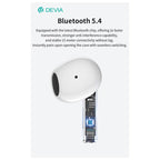 True Wireless Ακουστικά Bluetooth Devia EM404 Lite1 Μαύρο