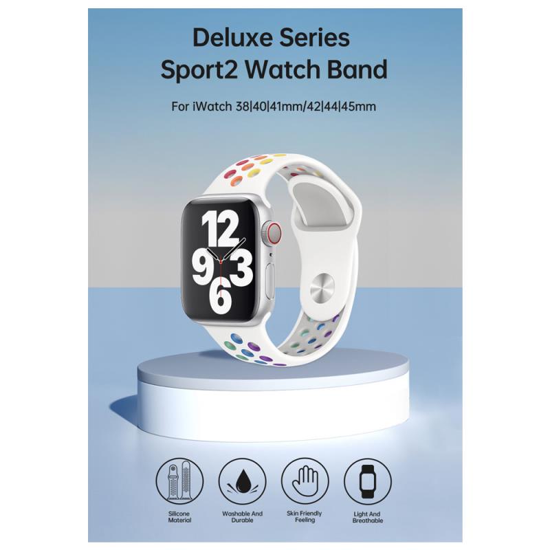 Λουράκι Devia Sport2 Apple Watch (38/ 40/ 41/ 42mm) Deluxe Rainbow