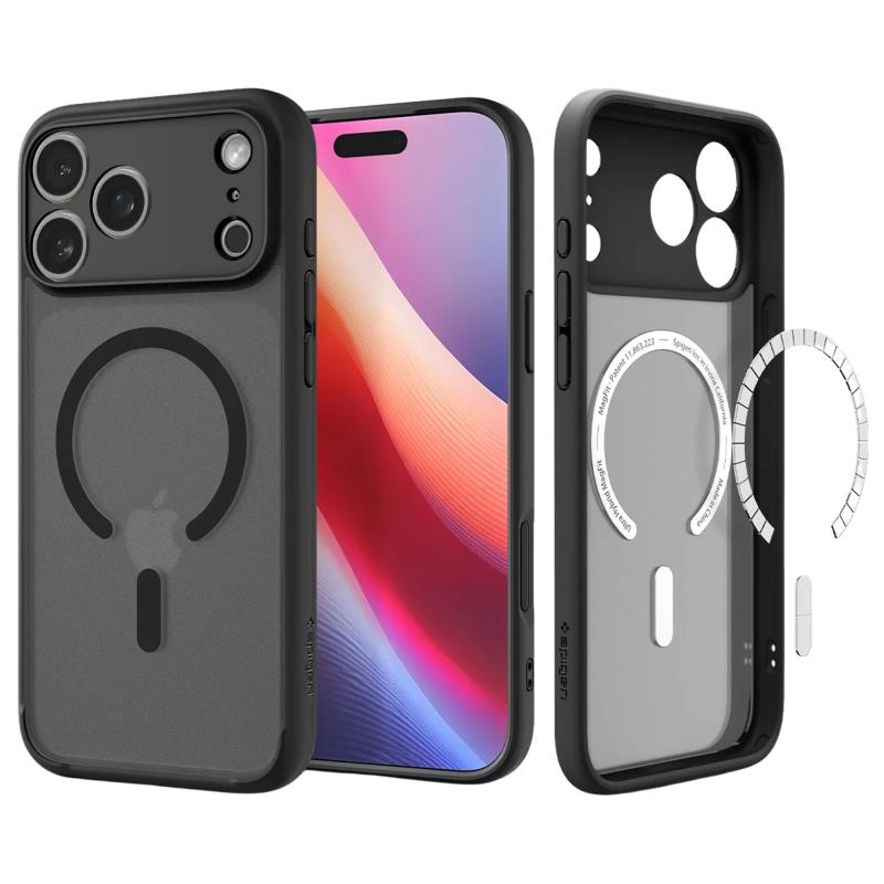 Θήκη TPU & PC Spigen Ultra Hybrid Mag Magsafe Apple iPhone 17 Pro Max Frost Μαύρο