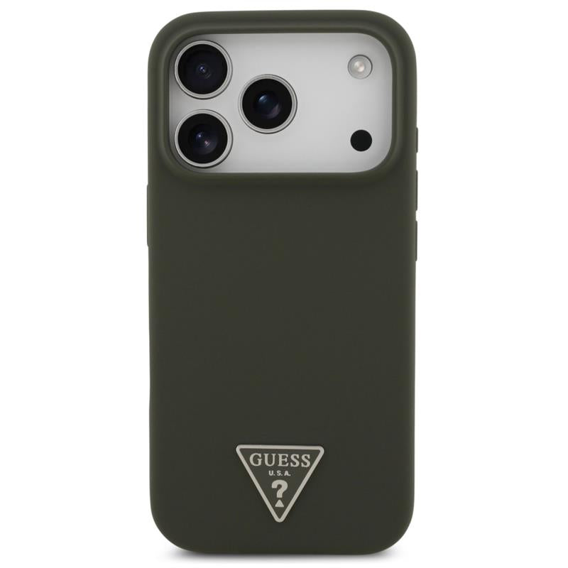 Θήκη Σιλικόνης Guess MagSafe Apple iPhone 17 Pro Triangle Logo Χακί